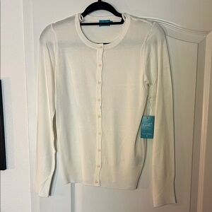 Cielo Cream Button-Up Cardigan